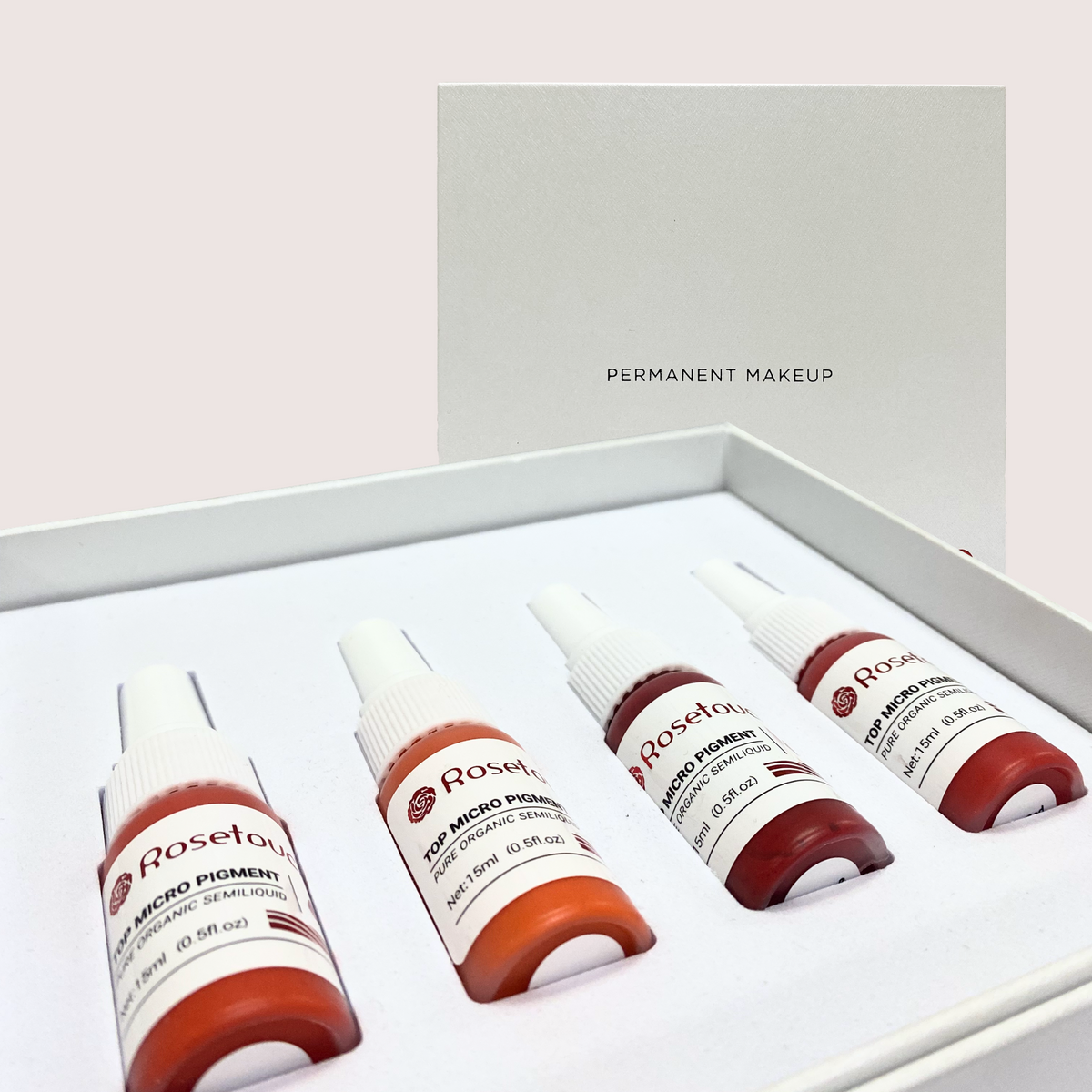 Rosetouch Microblading & Permanent Makeup Lip Pigments – Professional Tattoo Ink Set (0.5 oz, 4 Colors)